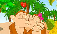 Cute Monkey Kissing - miniatura gry
